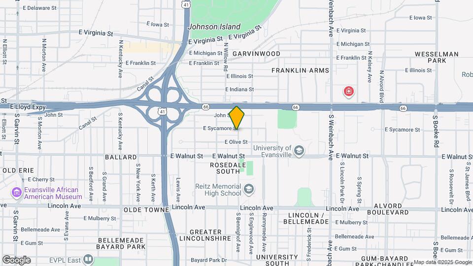 1431 E Sycamore St Map and Location Details