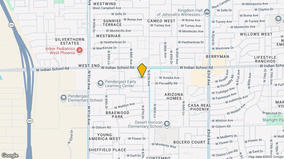 8723 W Amelia Ave Map and Location Details