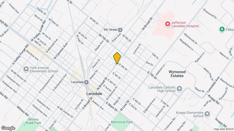 525 N Broad St Map and Location Details