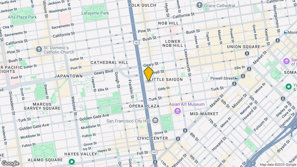 857 Ellis St Map and Location Details
