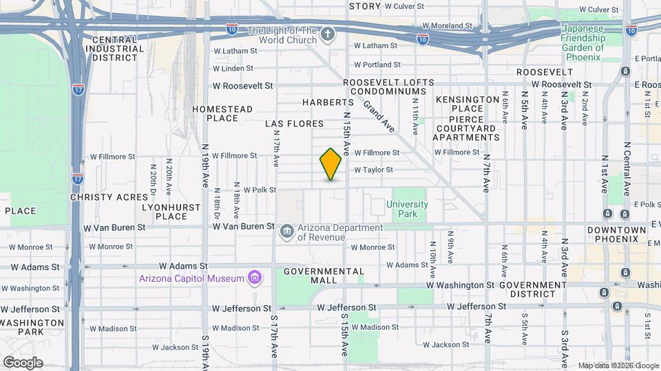 1522 W Polk St Map and Location Details