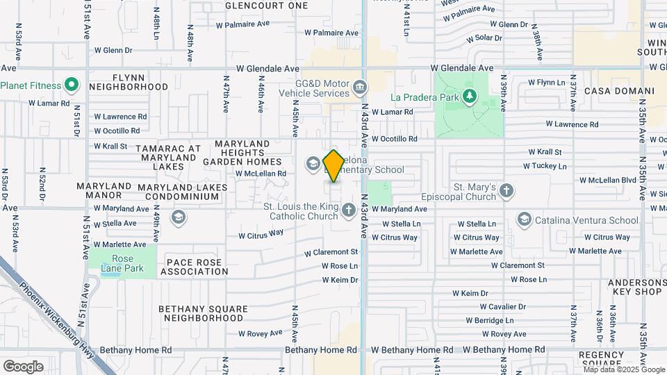 6549 N 44th Ave Map and Location Details