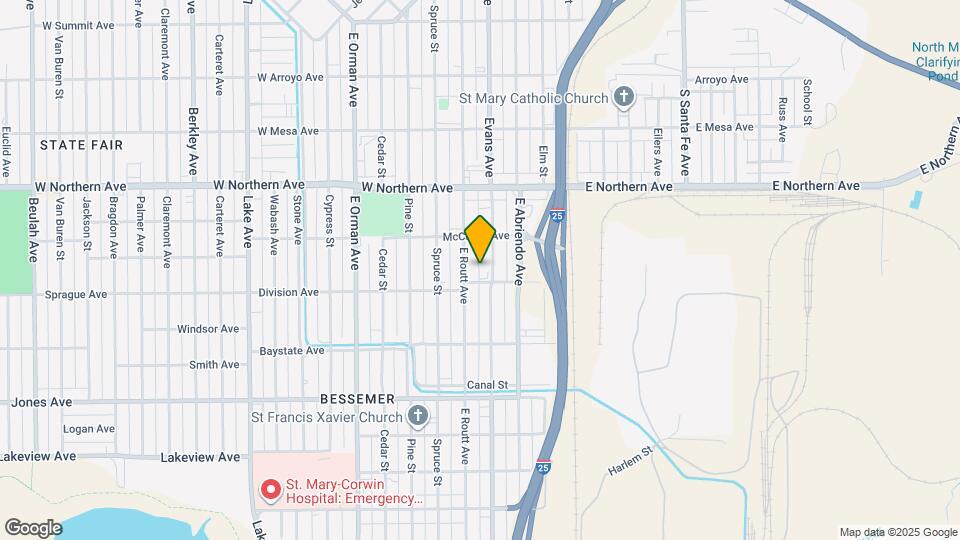 1431 E Evans Ave Map and Location Details