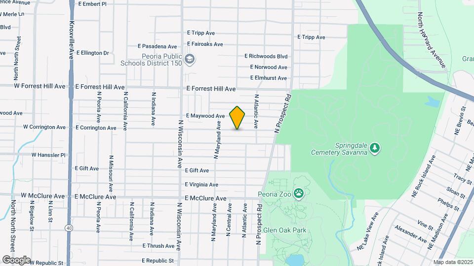 1100 E Corrington Ave Map and Location Details