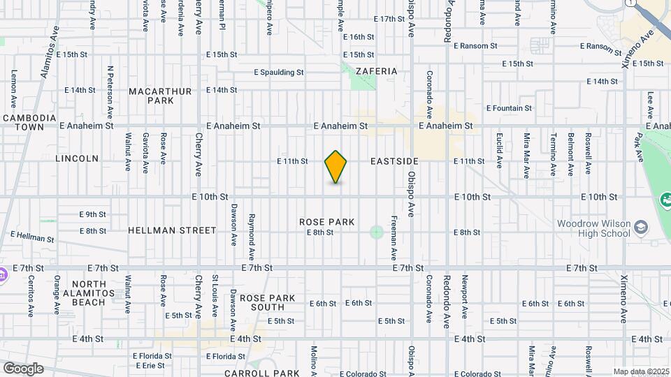 1021 Temple Ave Map and Location Details