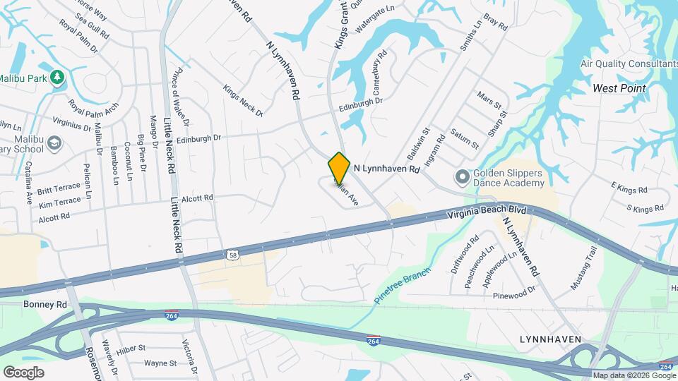 321 Lillian Ave Map and Location Details