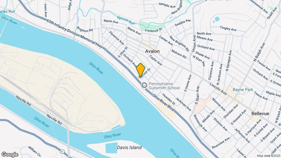 735 Ohio River Blvd Map and Location Details