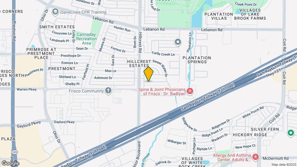 10613 Dry Creek Ln Map and Location Details