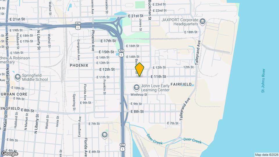 1546 E 11th St Map and Location Details