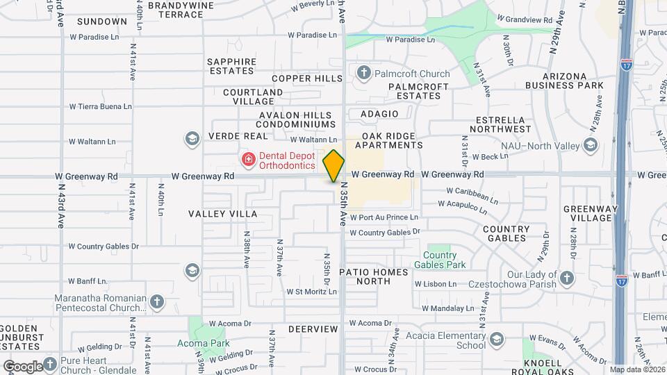 3514 W Caribbean Ln Map and Location Details