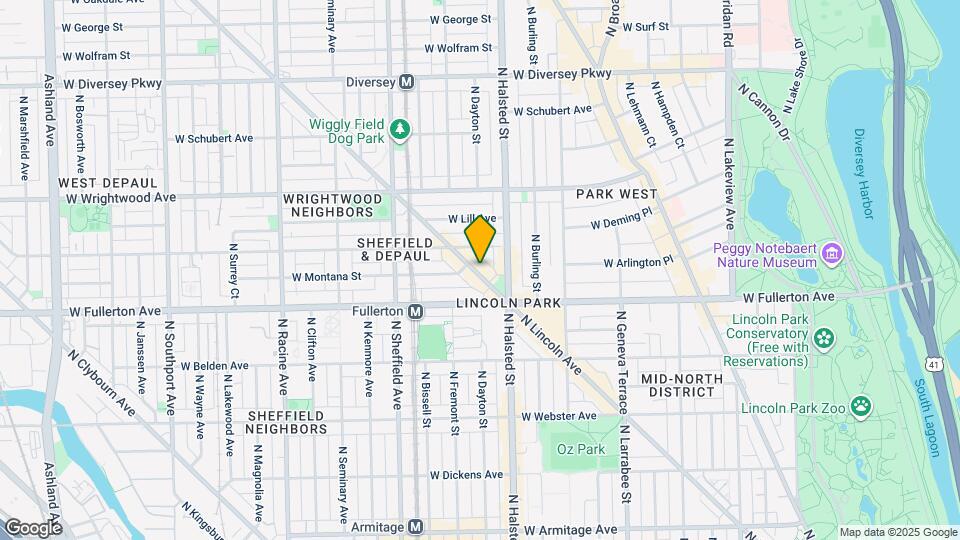 2445 N Lincoln Park W Map and Location Details
