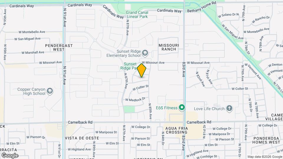 8542 W Oregon Ave Map and Location Details