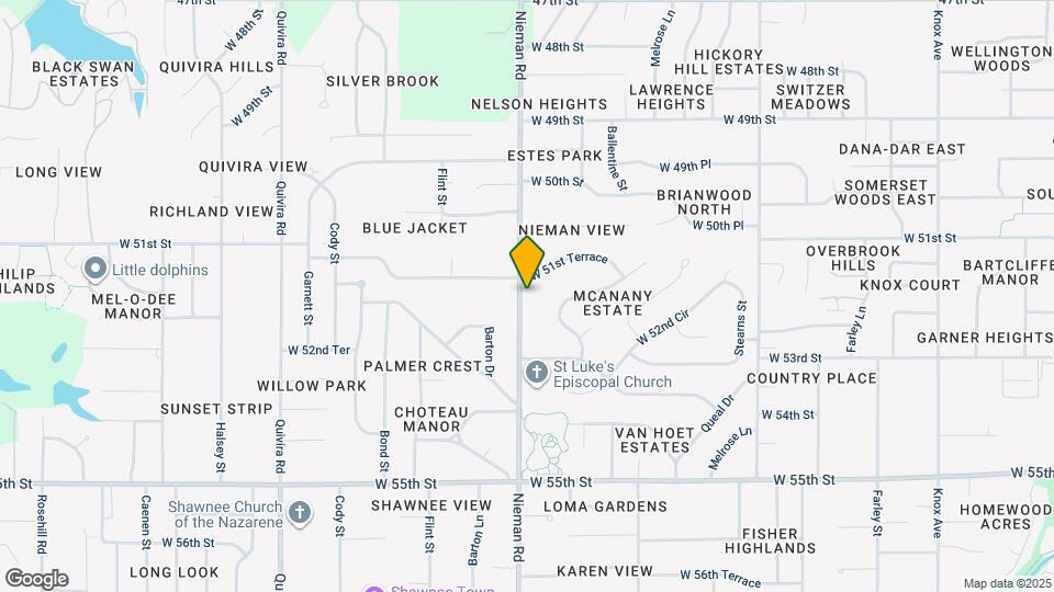 5141 Nieman Rd Map and Location Details