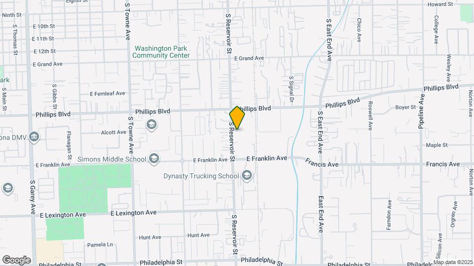 1598 S Reservoir St Map and Location Details