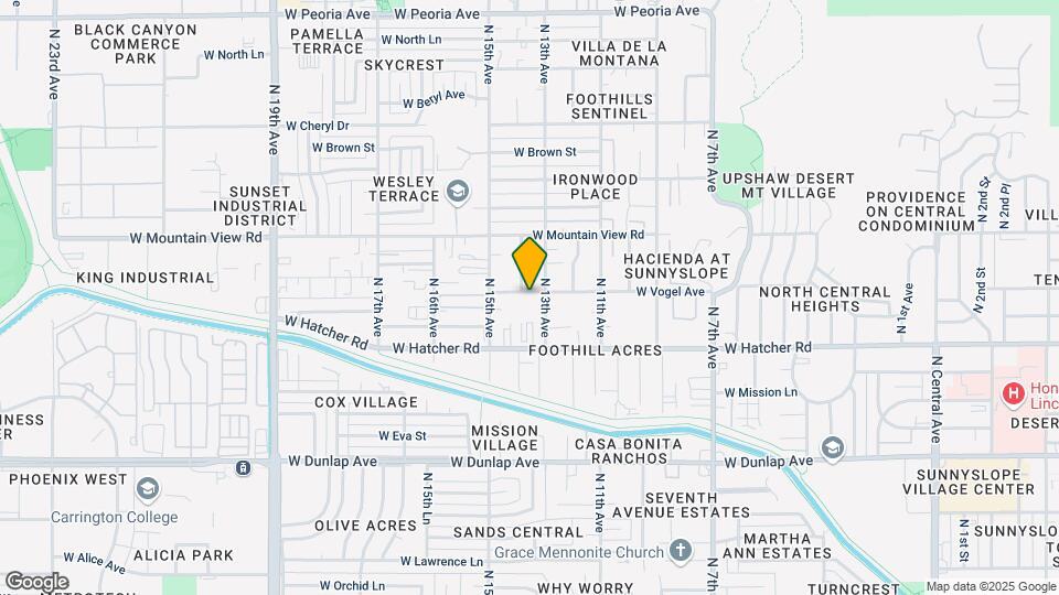 1319 W Vogel Ave Map and Location Details