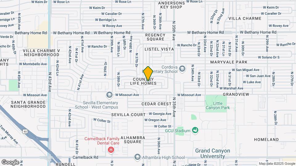 3638 W Luke Ave Map and Location Details