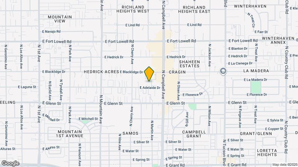 1727 E Adelaide Dr Map and Location Details