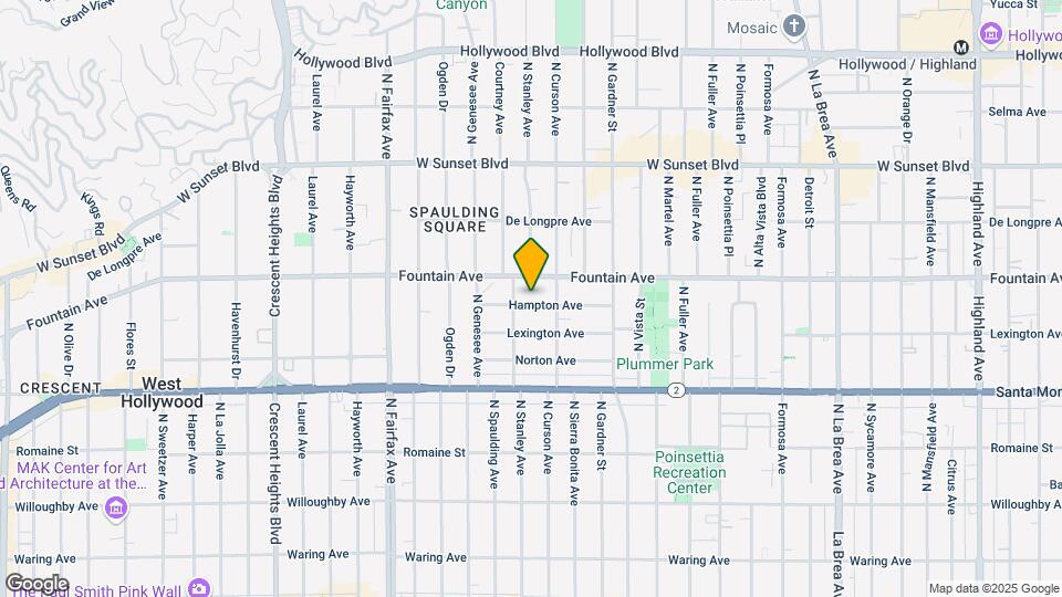 7627 Hampton Ave Mapa y Detalles de la Ubicación