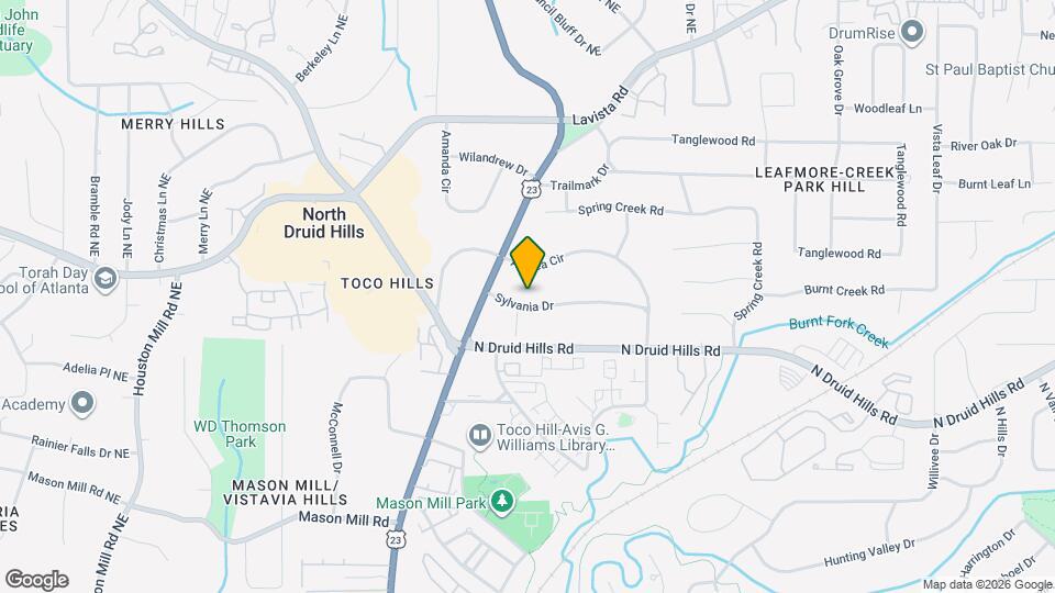 2050 Sylvania Dr Mapa y Detalles de la Ubicación