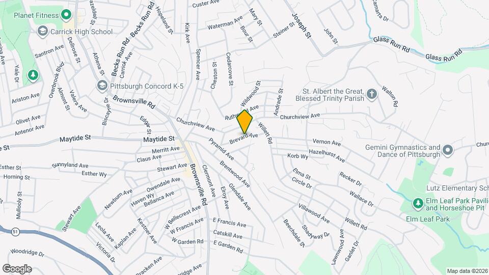 2940 Brevard Ave Map and Location Details