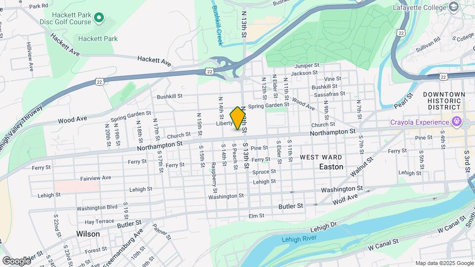 1319 Northampton St Map and Location Details