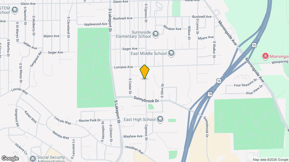 2935 S Cypress St Map and Location Details