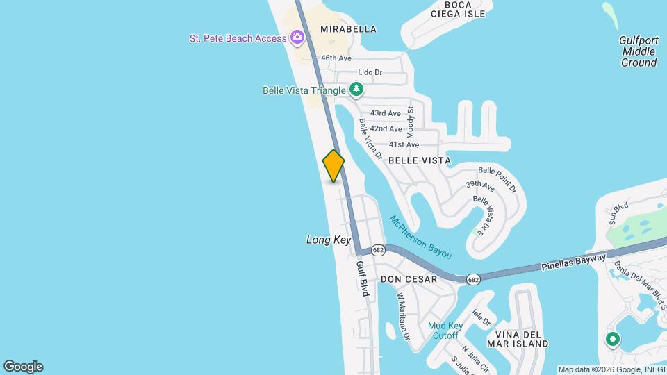 3800 Gulf Blvd Map and Location Details