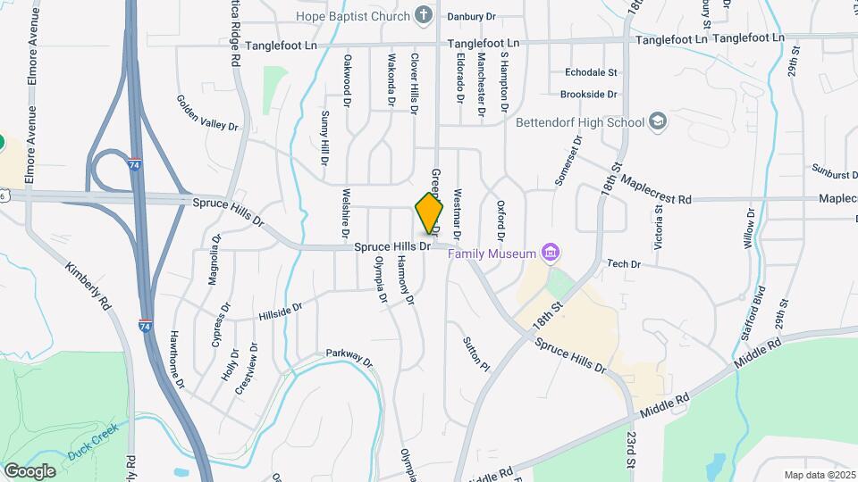 1728 Spruce Hills Dr Map and Location Details