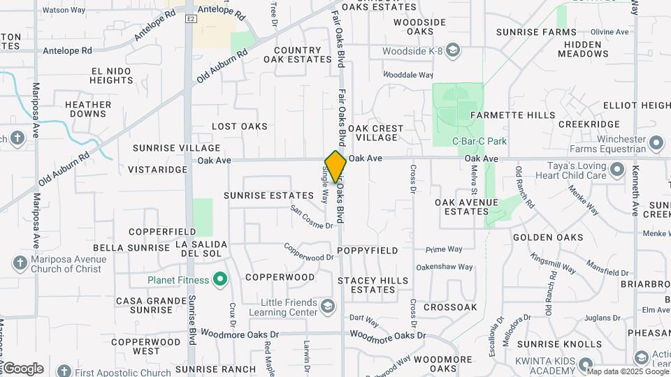 13633 Fair Oaks Blvd Map and Location Details