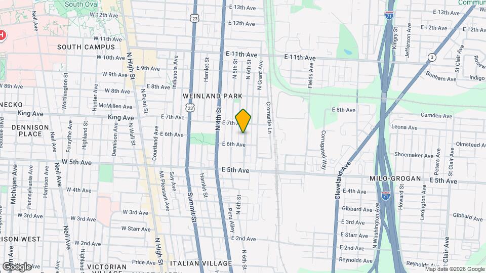 1257 N 6th St Map and Location Details