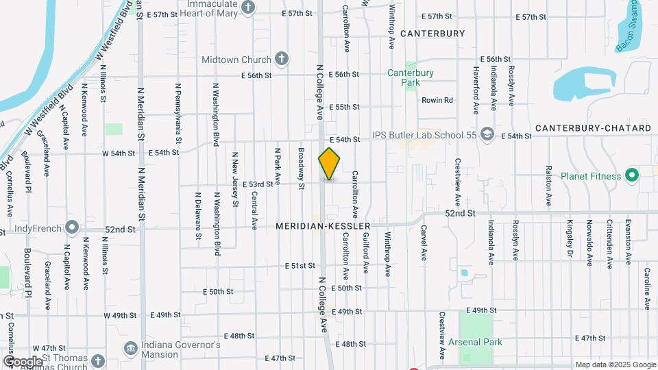 5275 N College Ave Map and Location Details