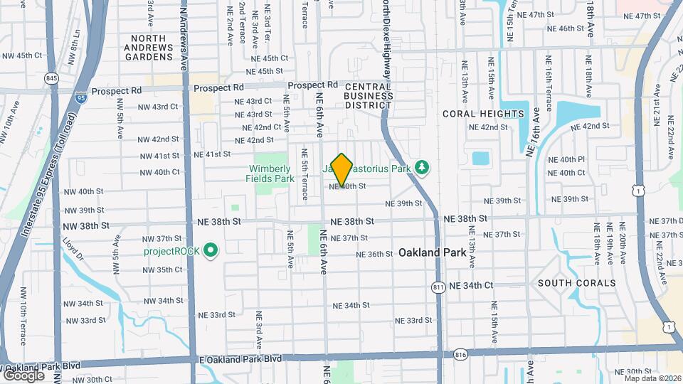 702 NE 40th St Map and Location Details