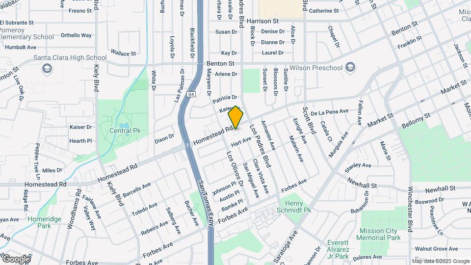 Belaire Apts, Santa Clara Map and Location Details