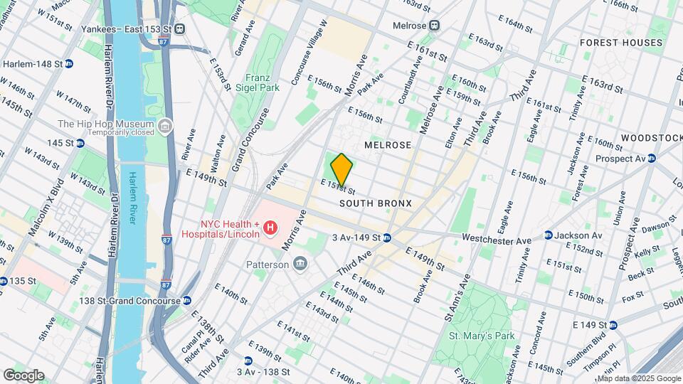 308 E 151st St Map and Location Details