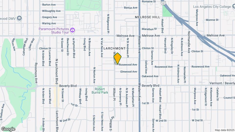 4948 Rosewood Ave Map and Location Details