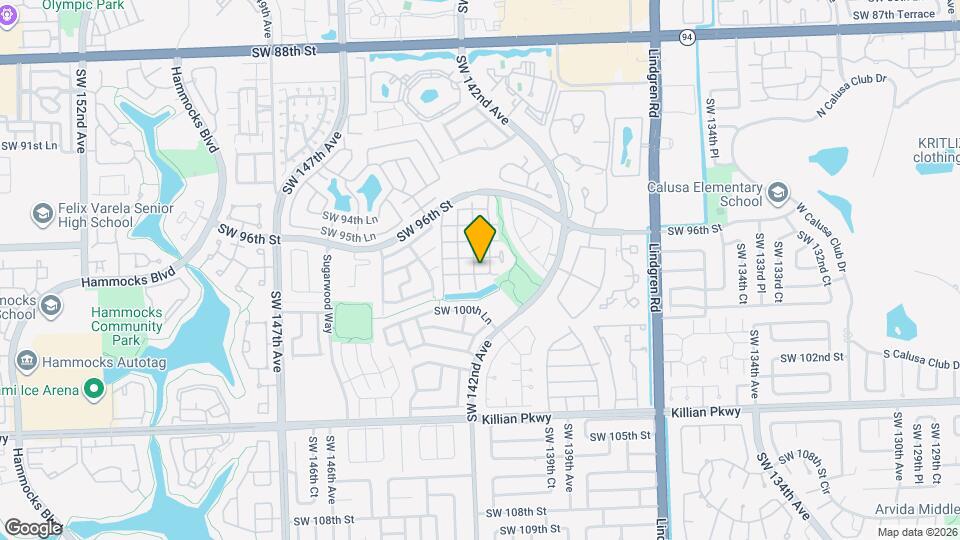 14343 SW 98th Terrace Map and Location Details