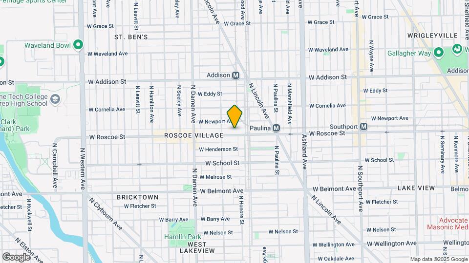 1800 W Roscoe St Map and Location Details