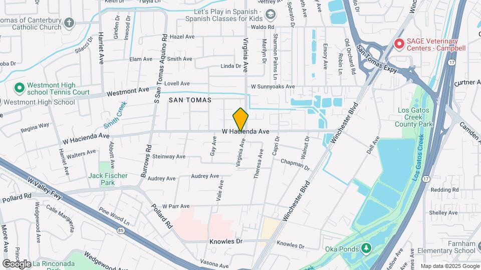 852 W Hacienda Ave Map and Location Details