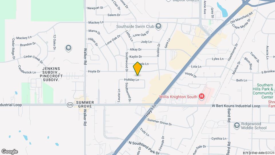 2832 Holiday Ln Map and Location Details