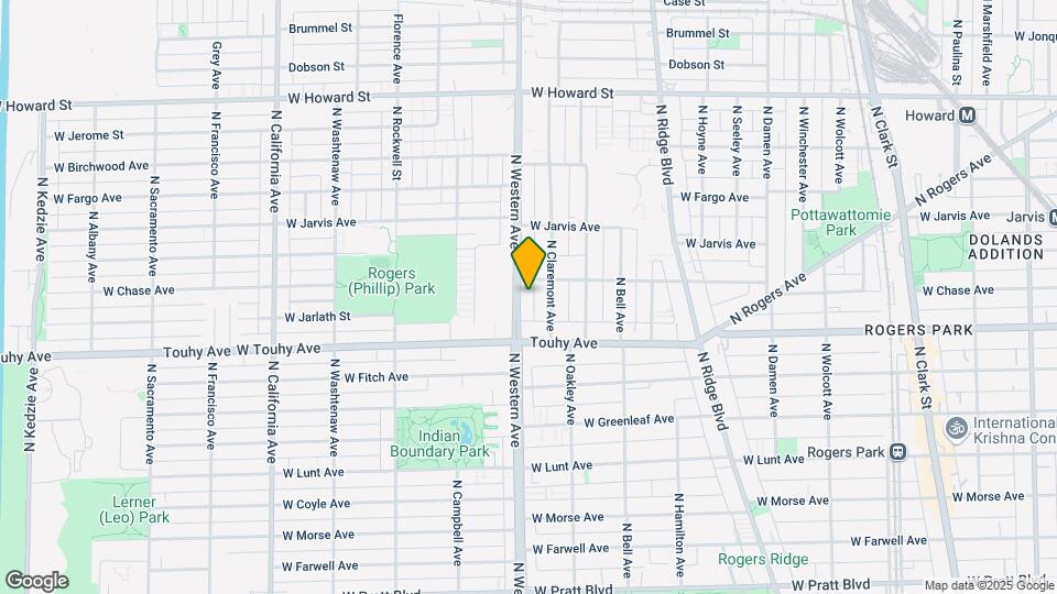 7243 N Western Ave Map and Location Details