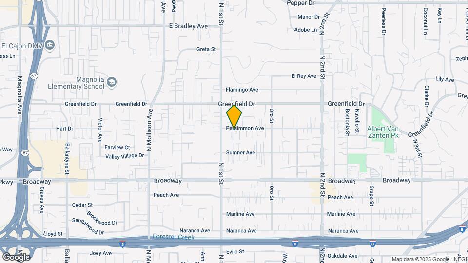 1123 Persimmon Ave Map and Location Details