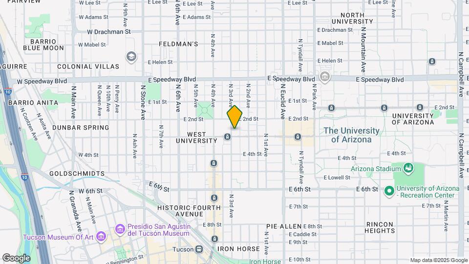 503 E University Blvd Map and Location Details