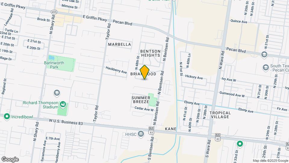 4605 W Hackberry Ave Map and Location Details
