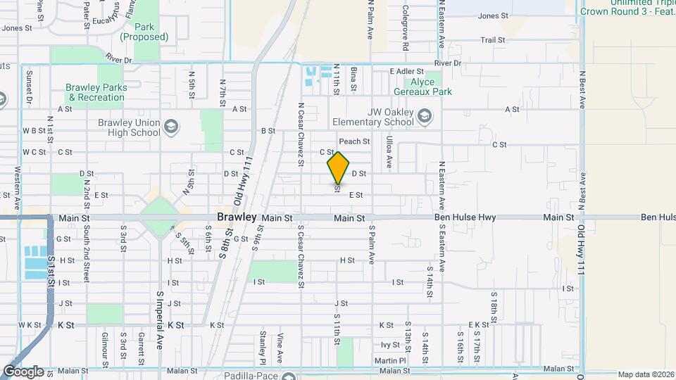 1111 E St Map and Location Details