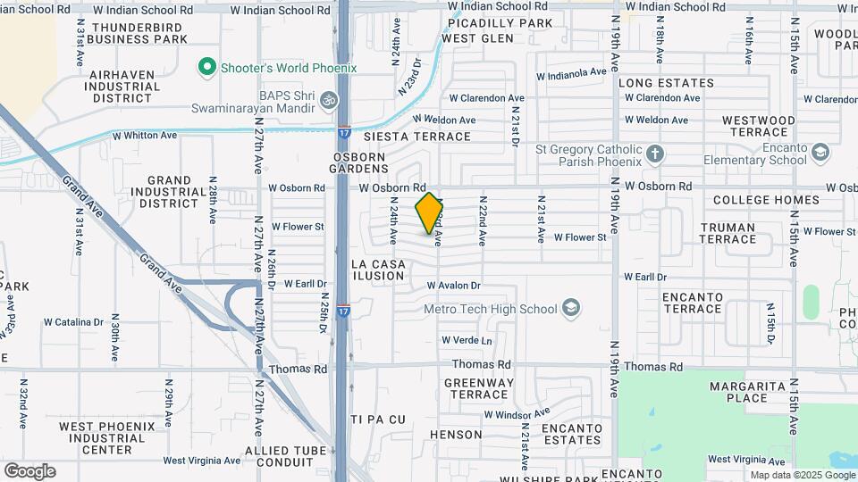 2310 W Cheery Lynn Rd Mapa y Detalles de la Ubicación