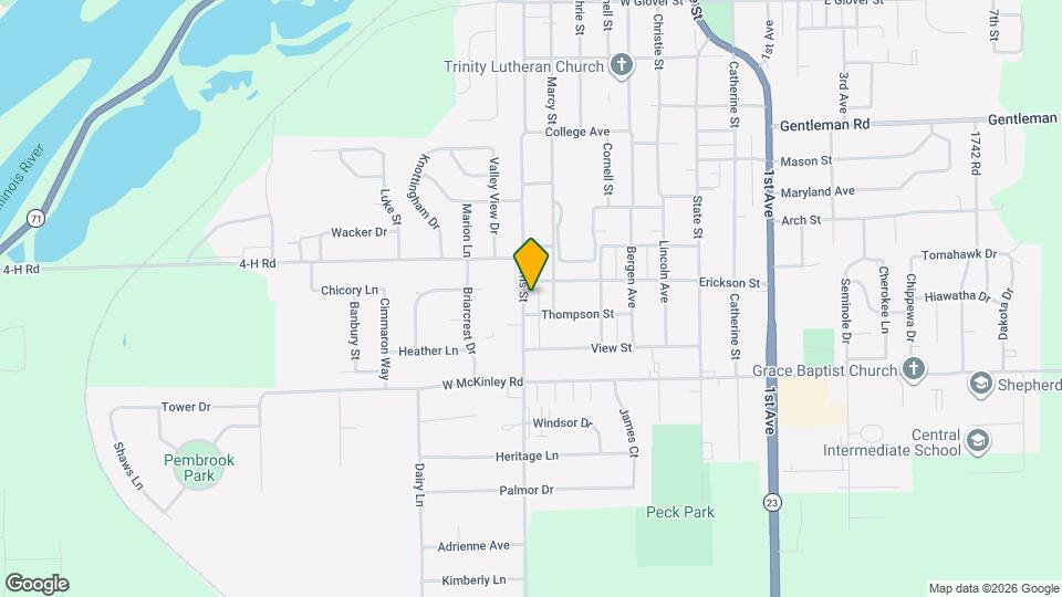 1106 Adams St Mapa y Detalles de la Ubicación