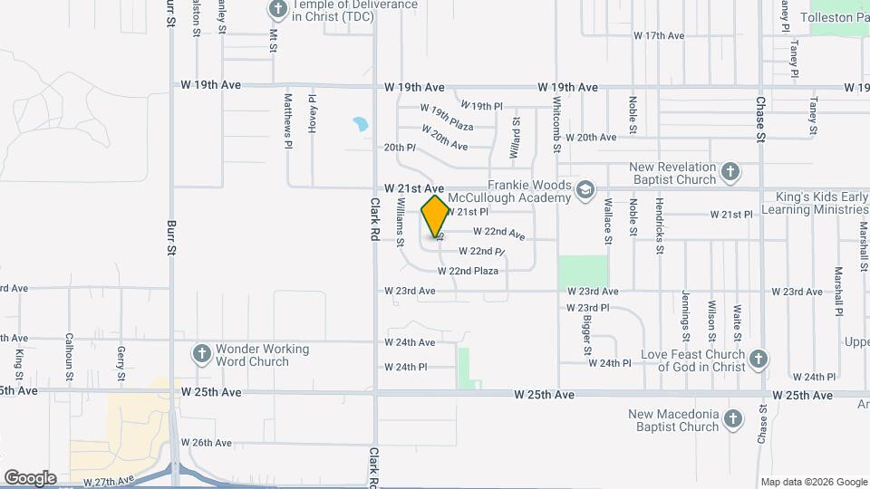 4300 W 22nd Pl Map and Location Details