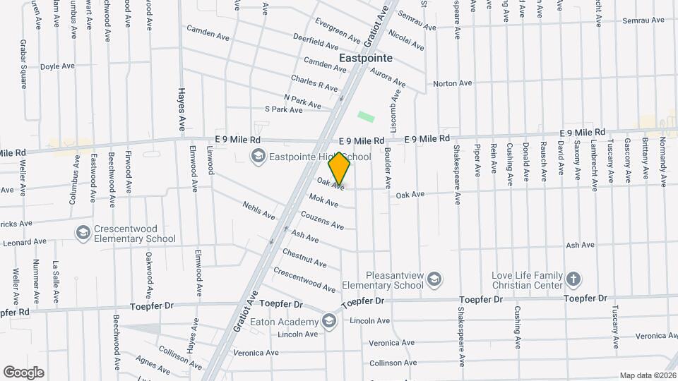 15898 Oak Ave Map and Location Details