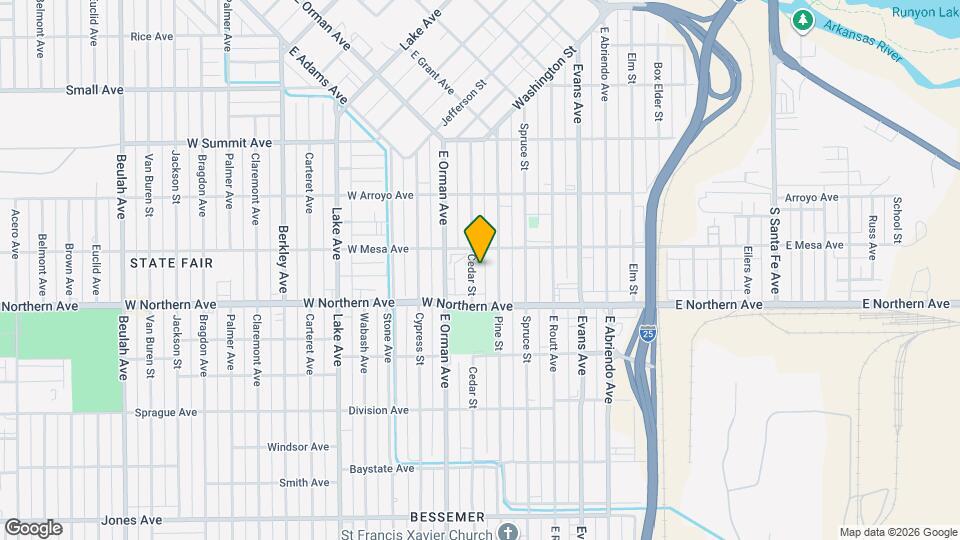 1216 Cedar St Map and Location Details