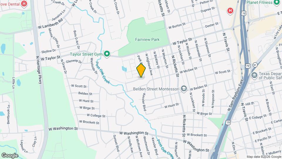 1408 Park Pl Map and Location Details